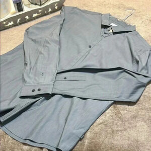 NWOT Calvin Klein Steel Gray Button Down Shirt - Size XL